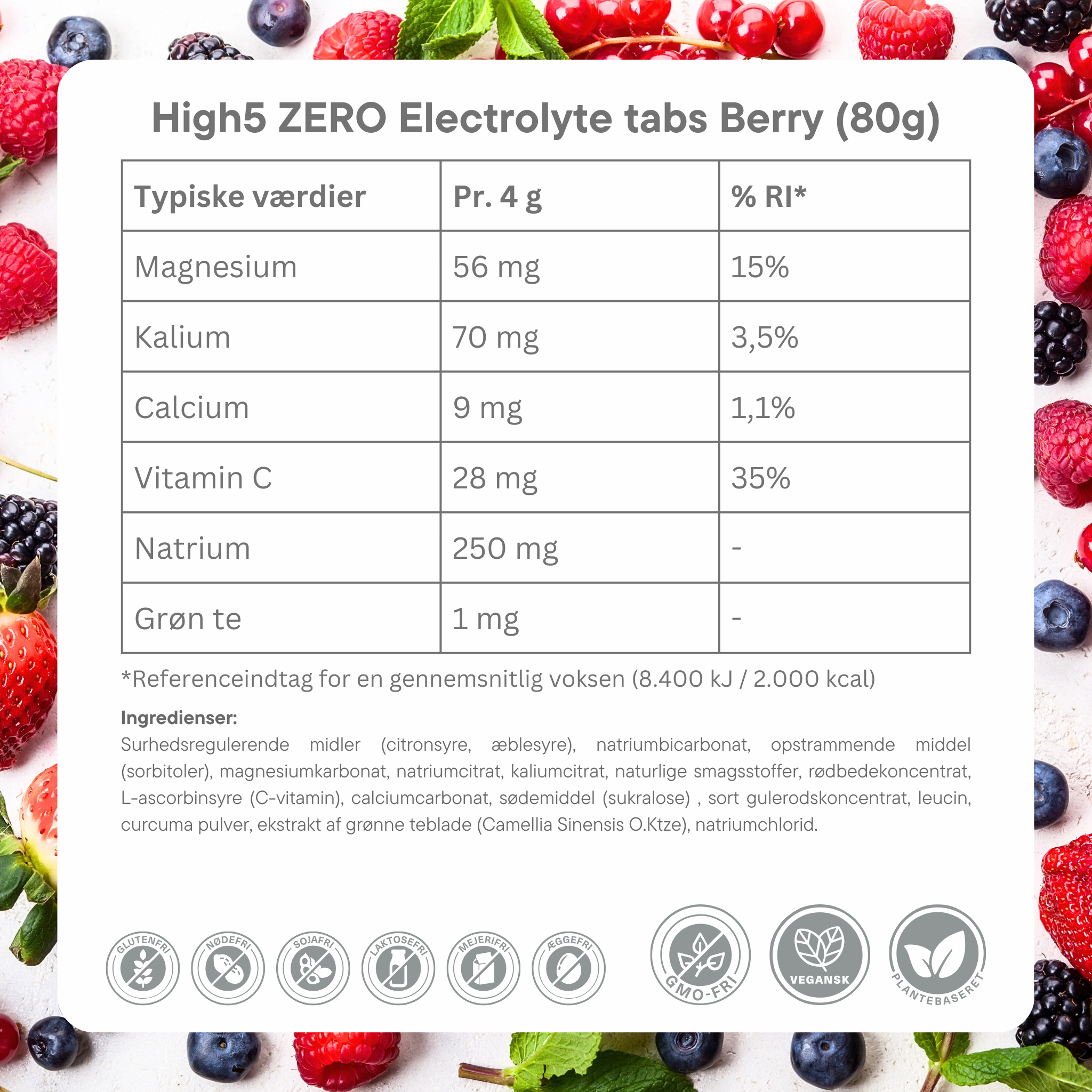 High5 Elektrolyttabs ZERO Berry (20 tabs)