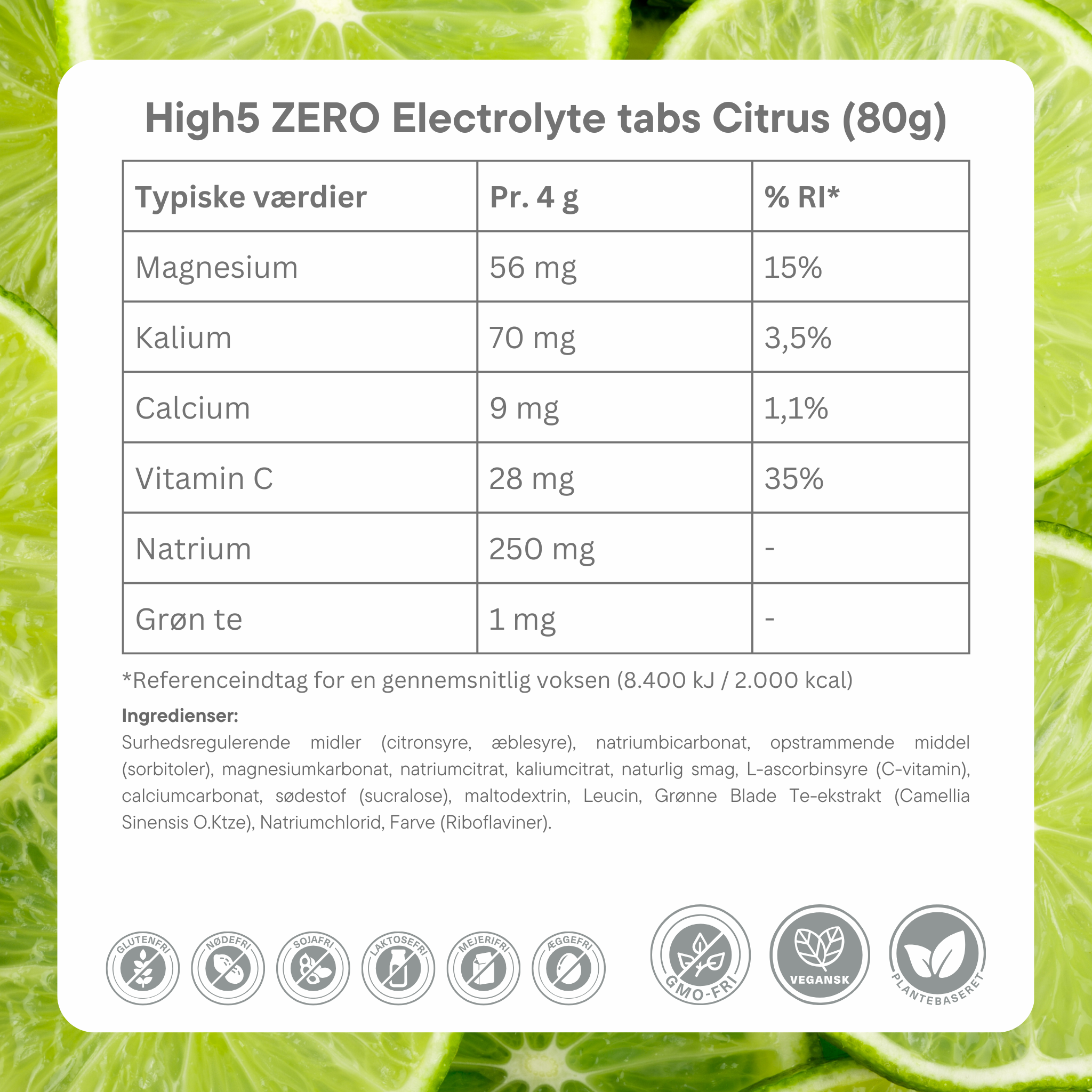 High5 Elektrolyttabs ZERO Citrus (8x20 tabs)