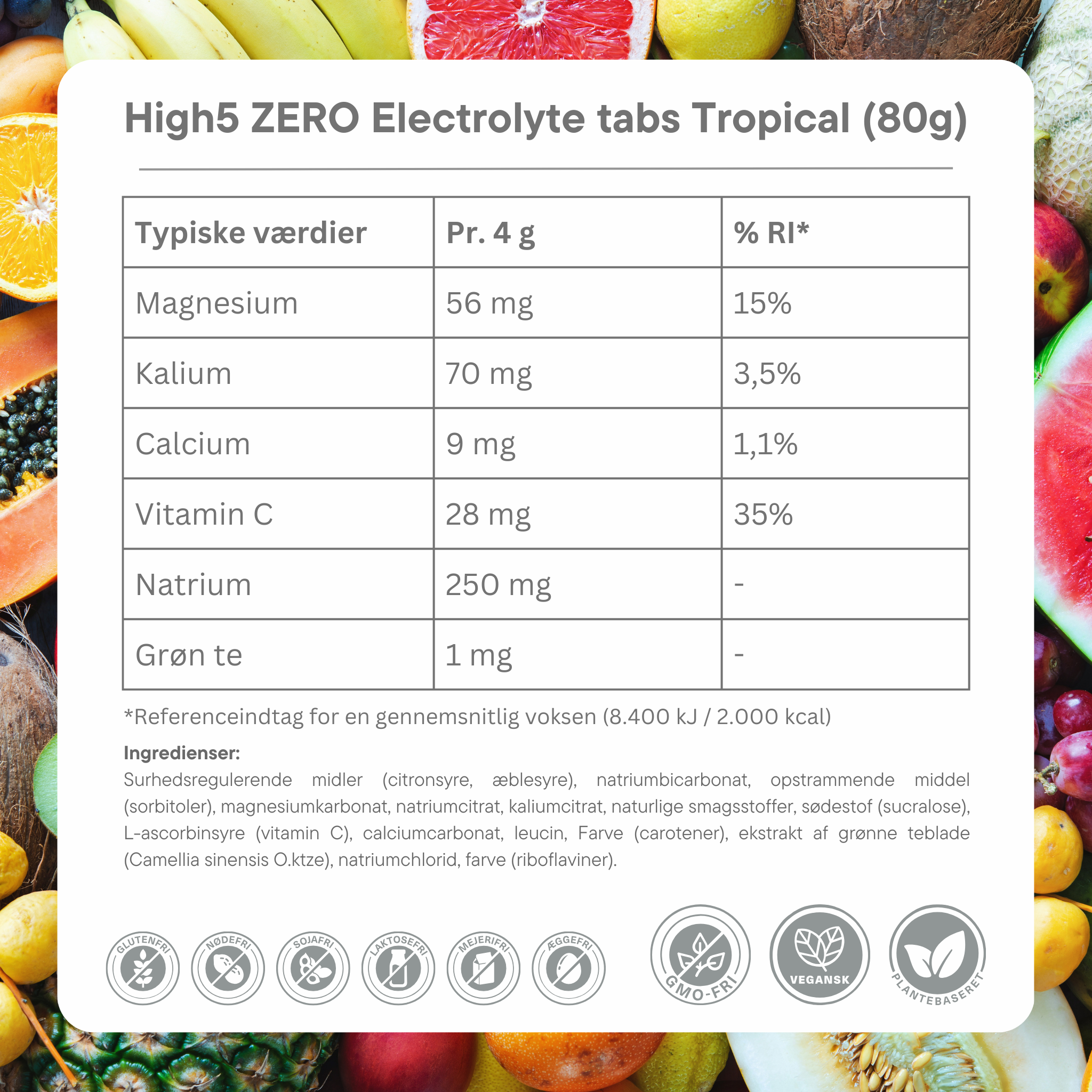 High5 Elektrolyttabs ZERO Tropical (8x20 tabs)