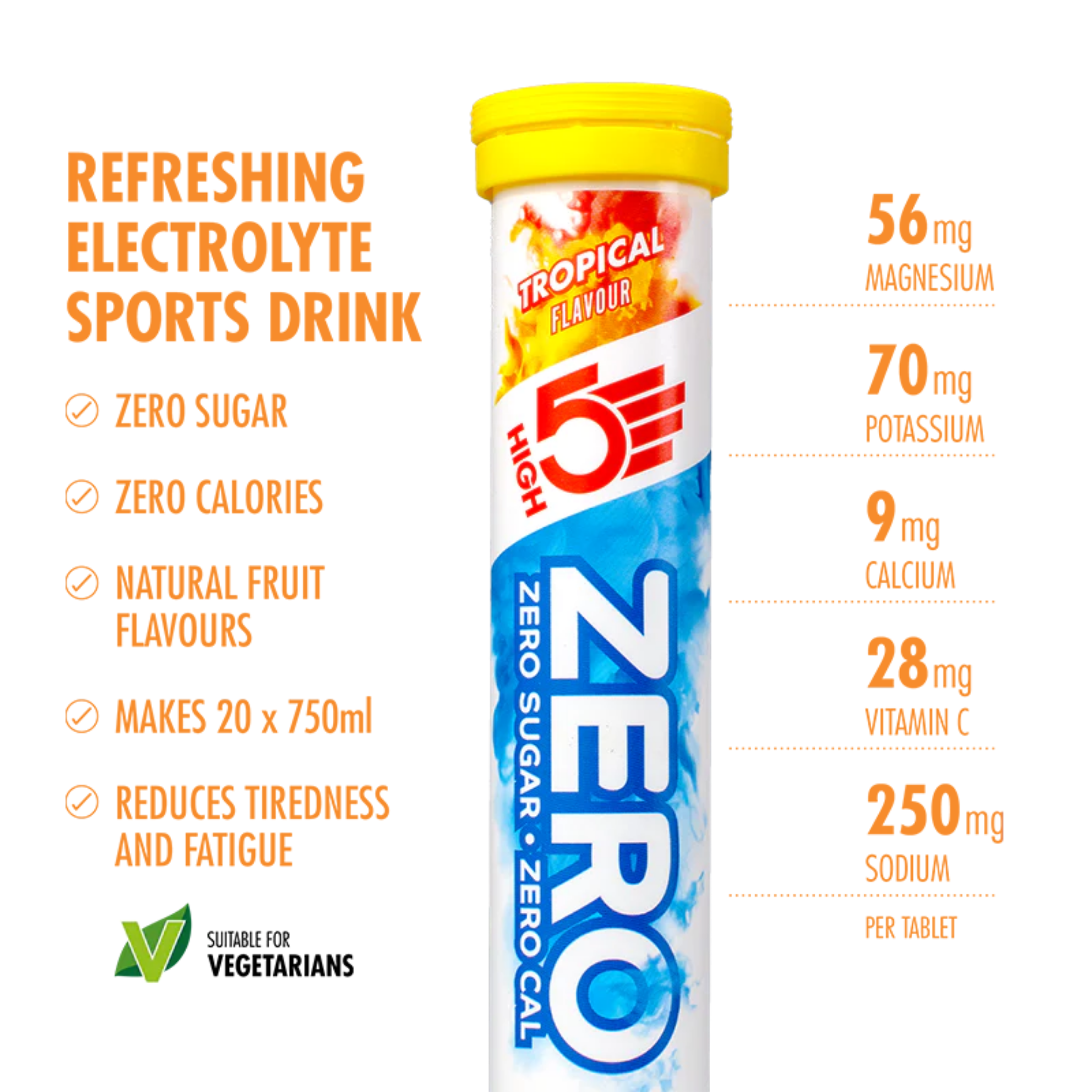 High5 Elektrolyttabs ZERO Tropical (8x20 tabs)
