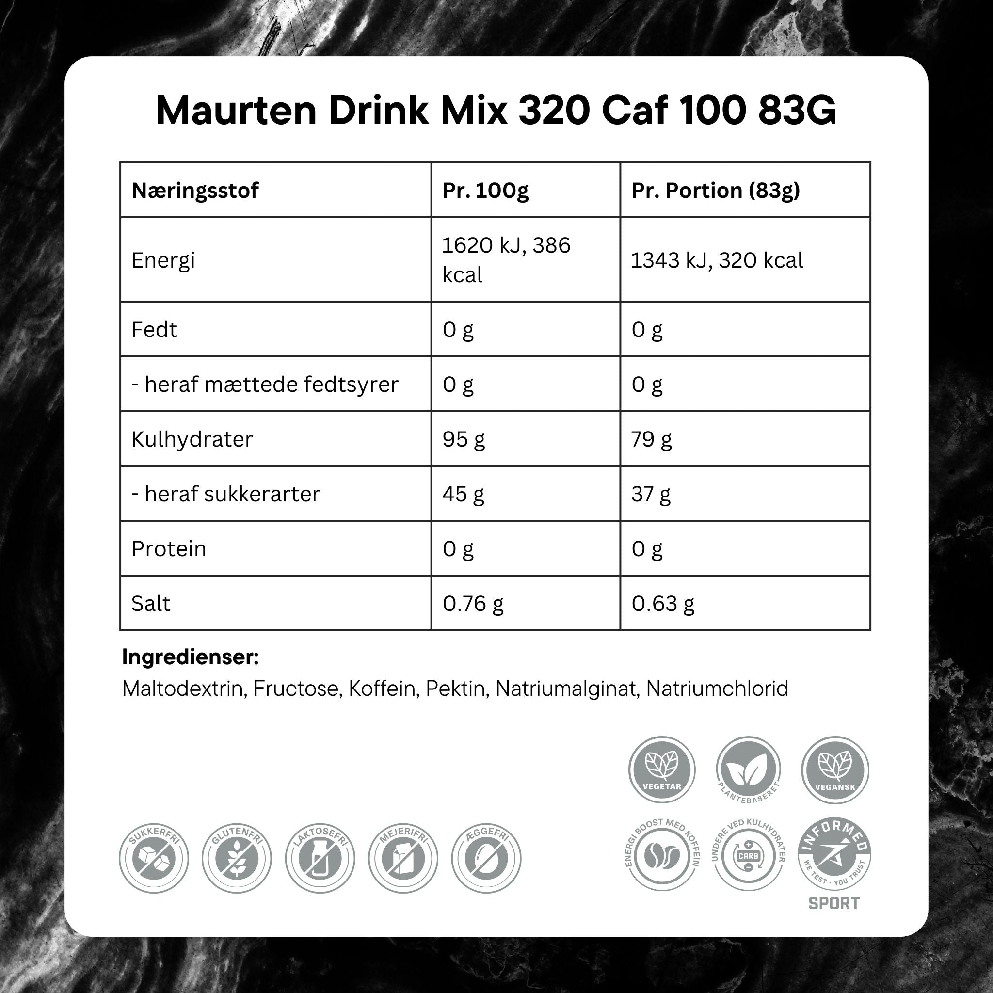 Maurten Energidrik Drink Mix 320 Caf 100 (83g)