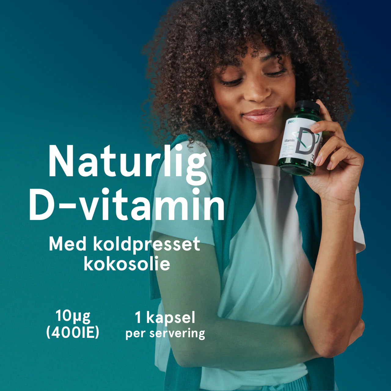 Puori Vitamin D3 D-Vitamin 400IE (60 kapsler)