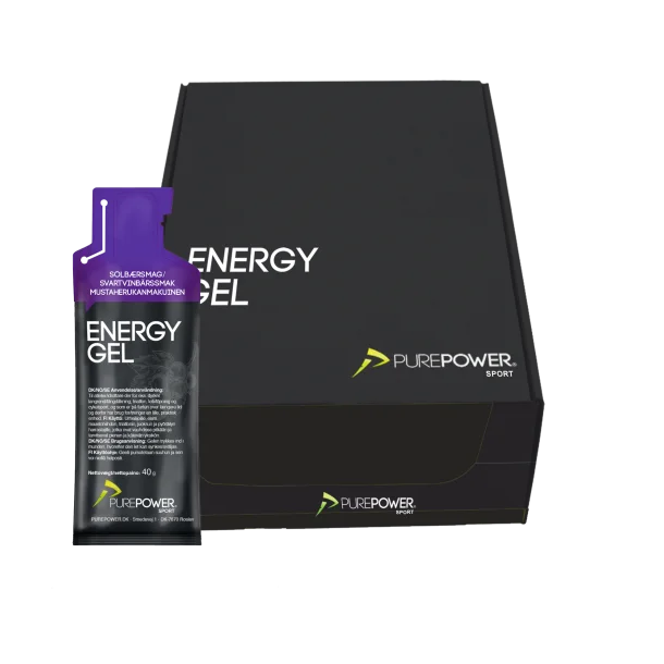 PurePower Energigel Blackcurrant (40g) Box med 12 stk