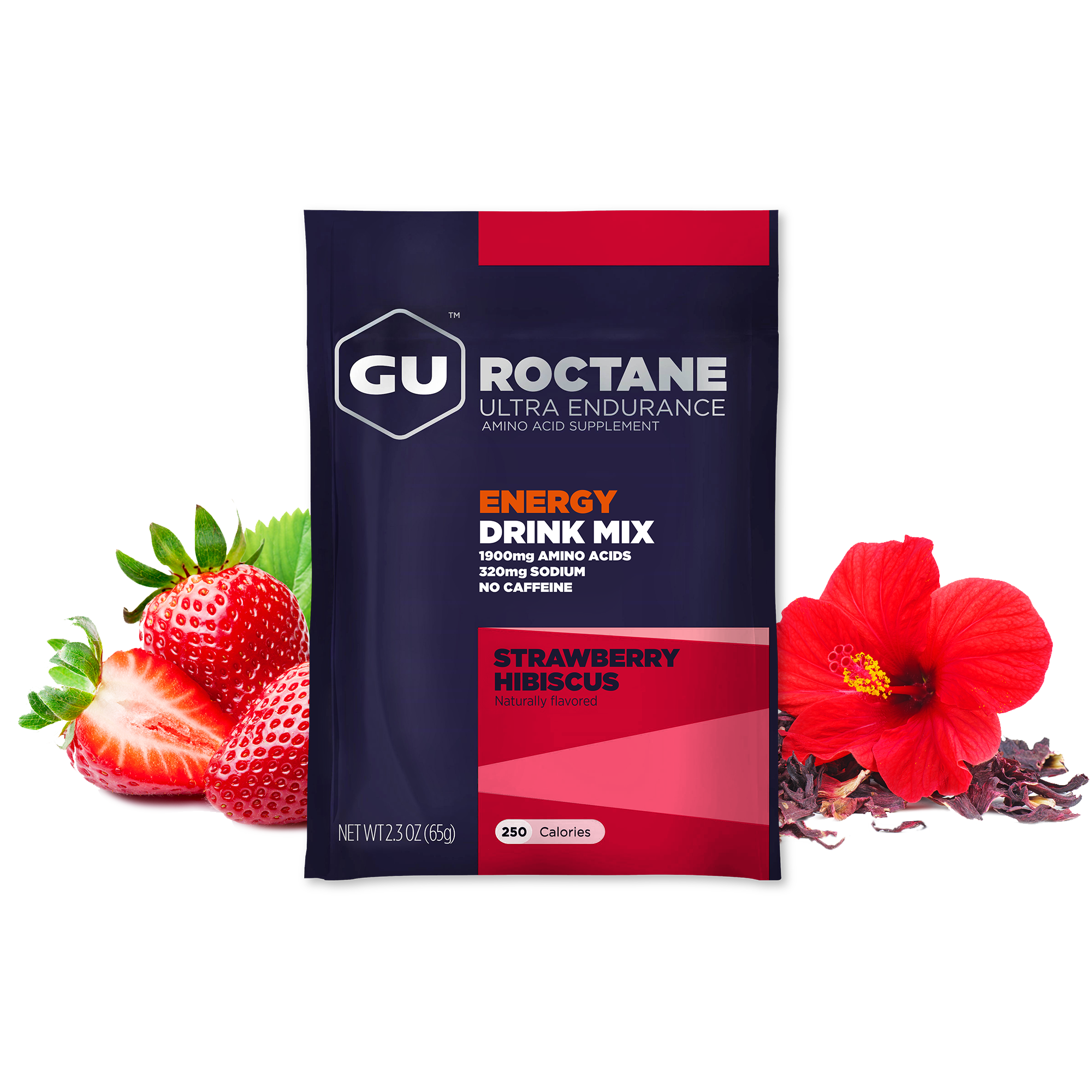GU Energy Drink Roctane Strawberry Hibiscus (10x65g)