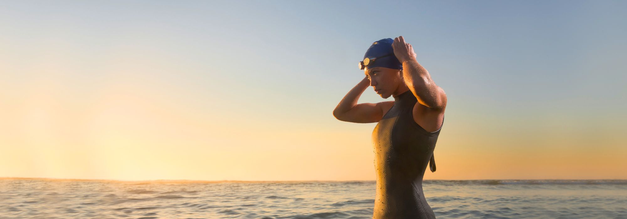 Women Water Ready Triathlon Athlete Performance Endurance