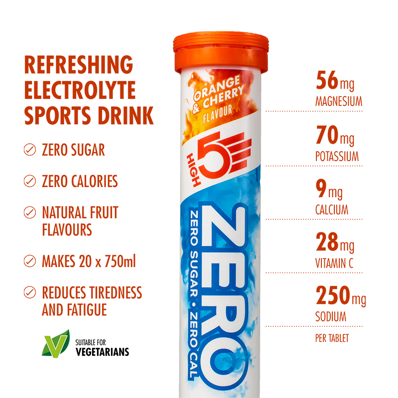 High5 ZERO Elektrolyttabs Orange & Cherry (8x20 tabs)