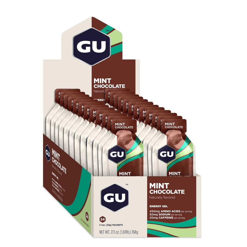 GU Energy Energi gel Mint Chocolate med koffein (24x32g)