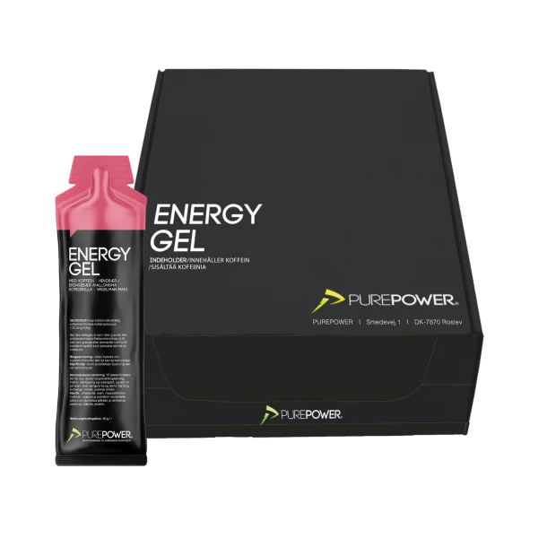 PurePower Energi gel Raspberry med Koffein (12x60g)