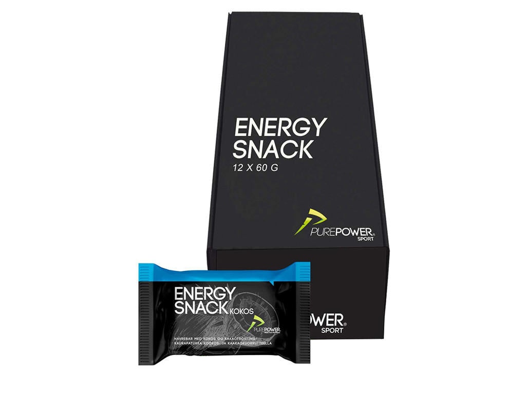 PurePower Energibar Kokos/Chokolade 60g (12 pack) - DATOVARE