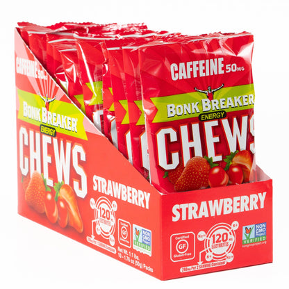 Bonk Breaker Energy chew Strawberry med koffein 50g (10 pack) DATOVARE