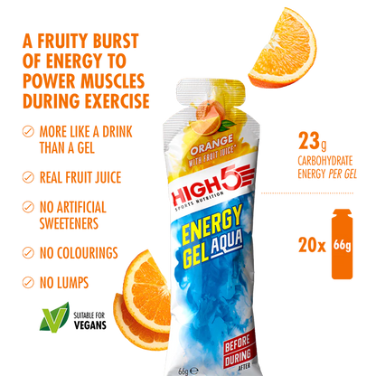 High5 Energigel Energy Gel Aqua Orange 66 g