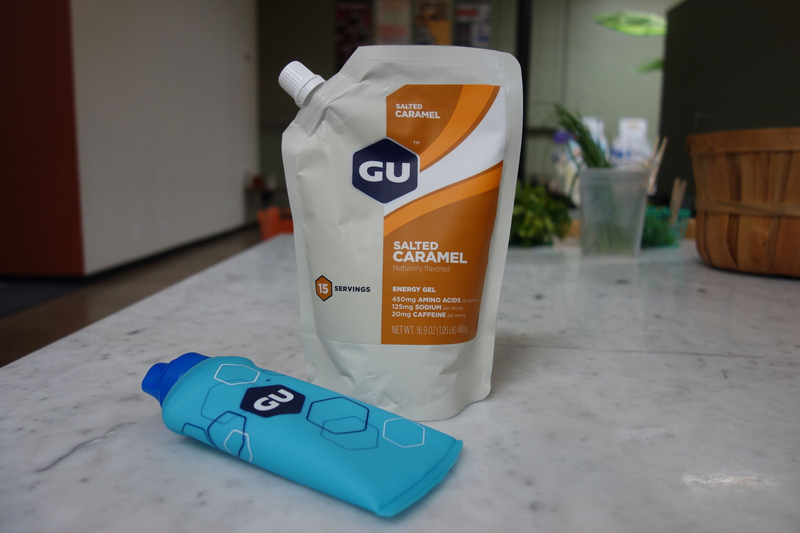 GU Energy Drikkebeholder til gels 500ml (Lyseblå)