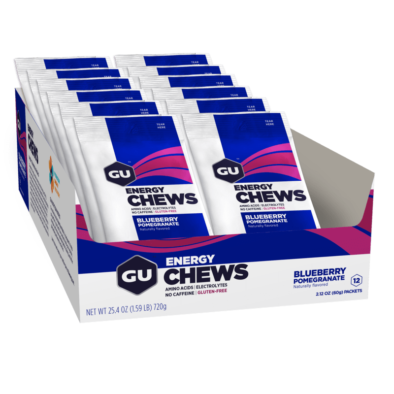 GU Energy Chews Blue Pom Box