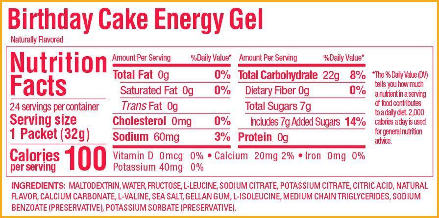 Energigel GU Energy Birthday Cake 32g - 24 pack