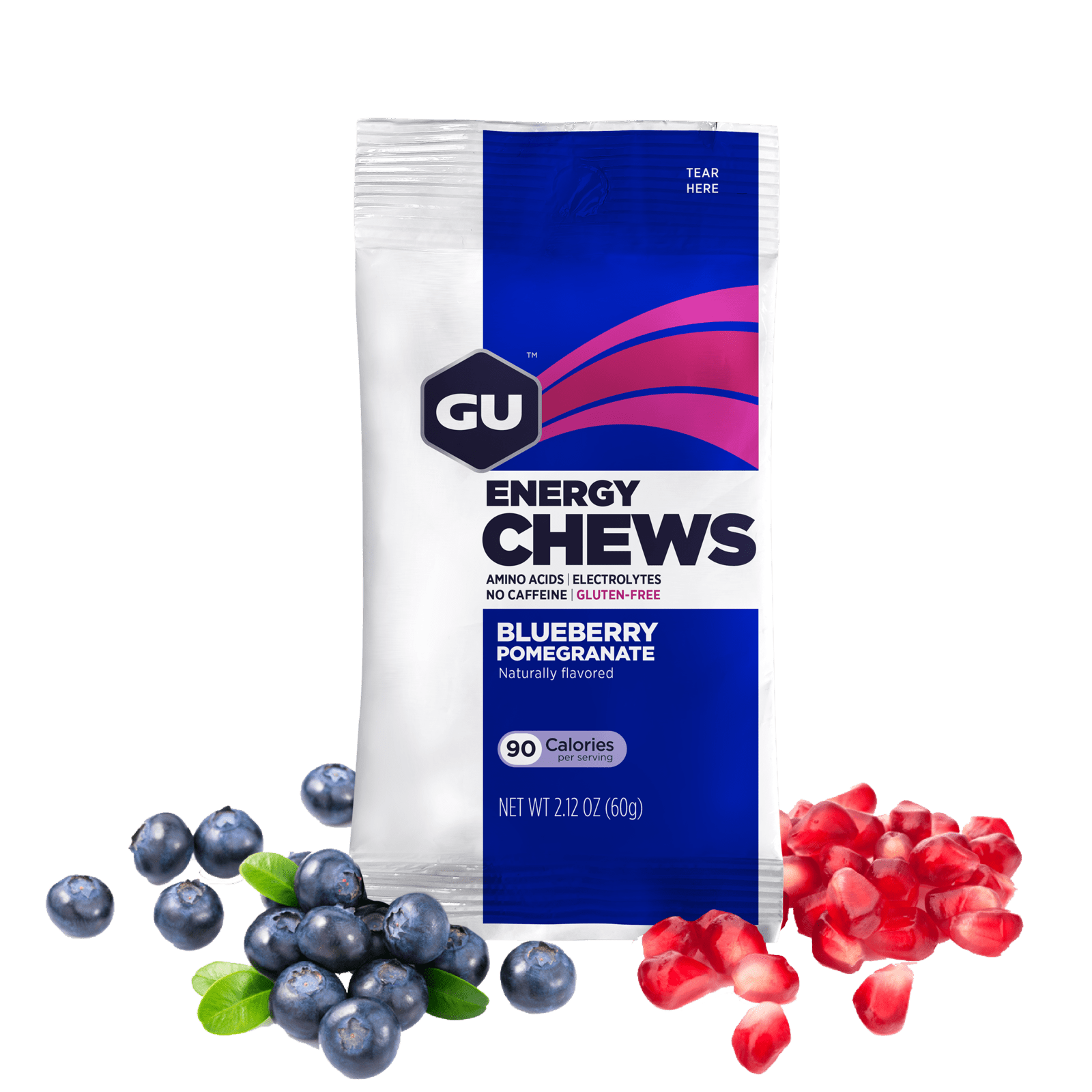 GU Energy Labs Chews Blue Pom 60g (12 x 60g)