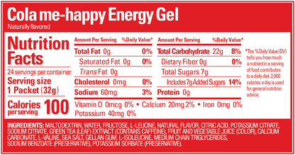 GU Energy Labs Energigel Gel Cola Me Happy med koffein 32g (24 pack)