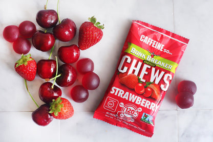 Bonk Breaker Energy chew Strawberry med koffein 50g (10 pack) DATOVARE