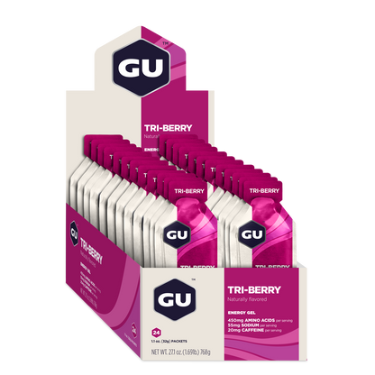 Energigel GU Energy Labs Tri-berry med koffein 32g - 24 pack