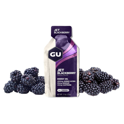 GU Energy Labs Energigel Jet Blackberry med koffein 32g (24 pack)