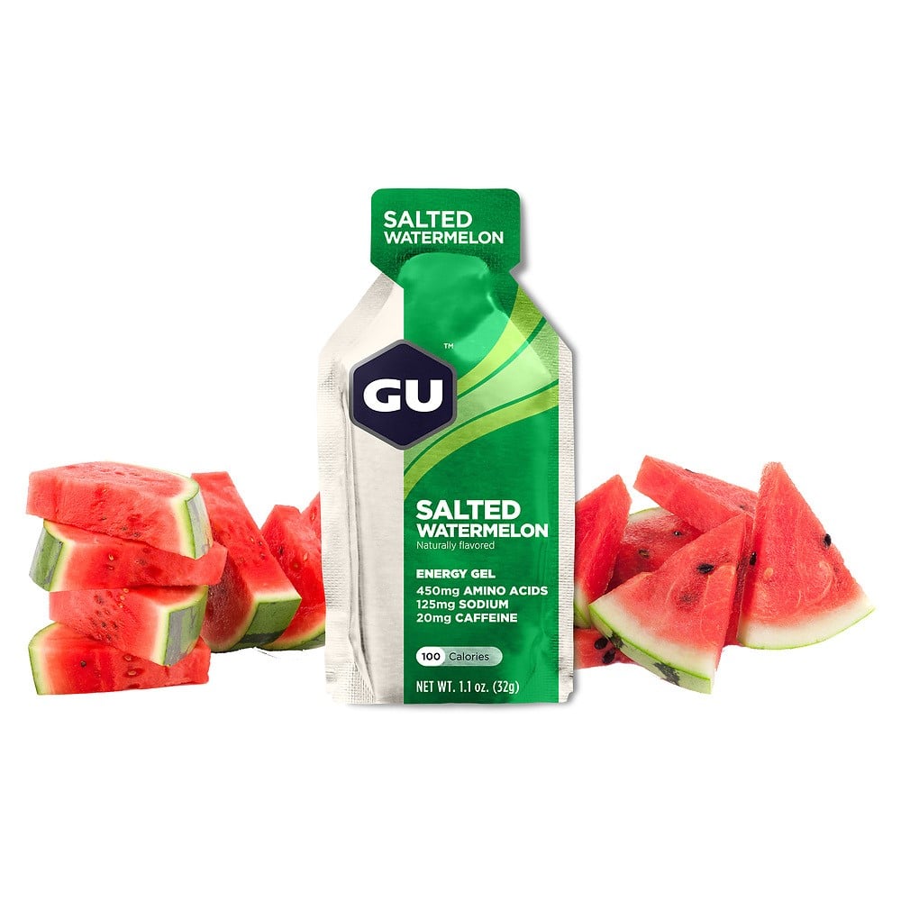 GU Energy Gel Salted Watermelon med koffein (24 x 32g)